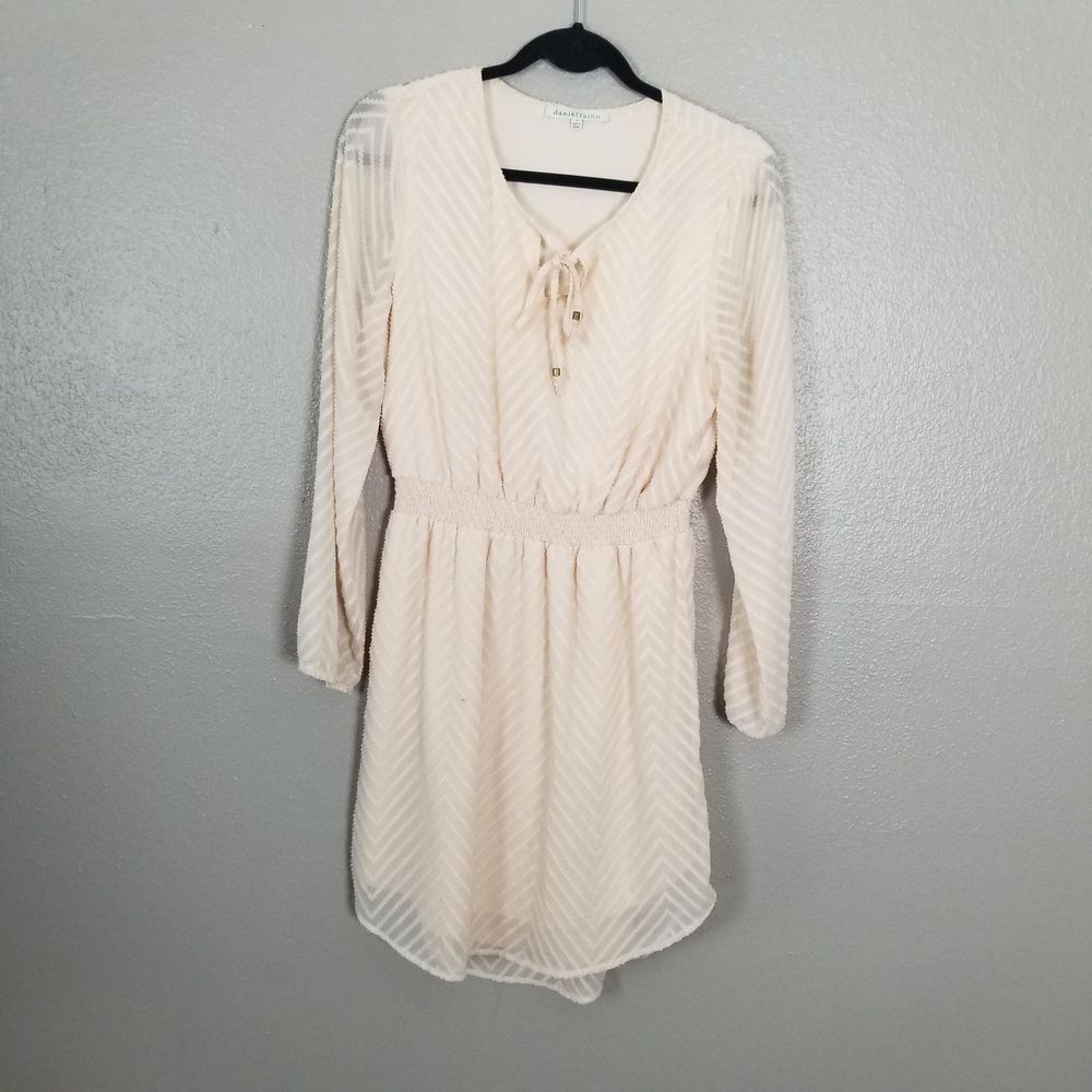Daniel Raiin Blush Elastic Waist Peasant Dress M